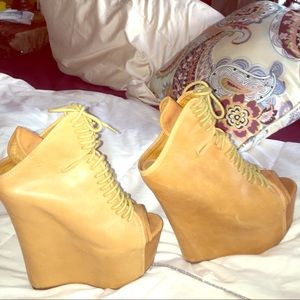 Jeffrey Campbell genuine leather platforms