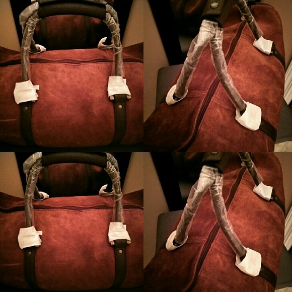 Vintage 2003 Marlboro Genuine Suede Duffle Bag