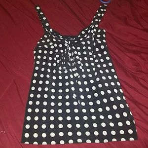 Cute Silk Polka dot sleeveless blouse