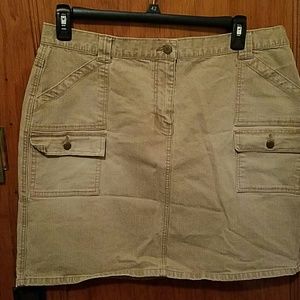 Jean skirt in Tan