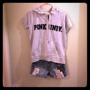 Victoria's Secret Pink Short Sleeve Hoodie