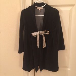 Girls Luna Luna black velvet coat in size 5/6