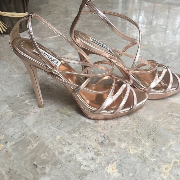Badgley mischka rose gold heels - Picture 3 of 4