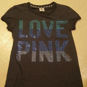 M blue blingy Victoria's secret top