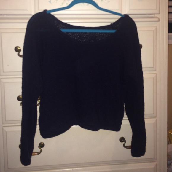 Off the Shoulder Crop Top Sweater!