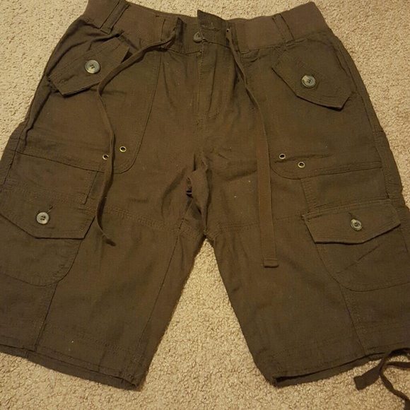 Ladies brown cargo shorts size 4