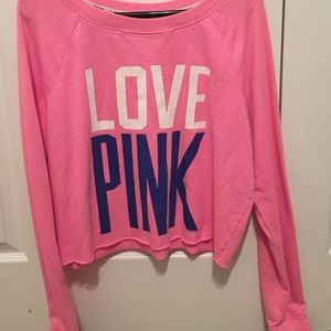Pink VS PINK crop sweater