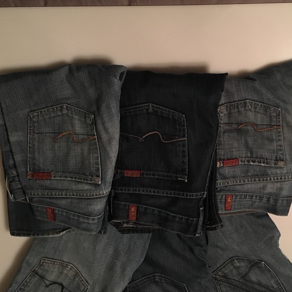 Bundle of 6 pair of 7 for all mankind jeans - Picture 2 of 3