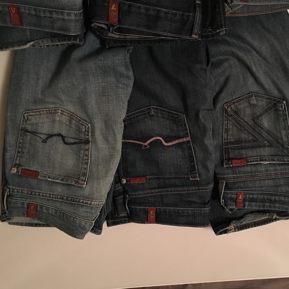 Bundle of 6 pair of 7 for all mankind jeans - Picture 3 of 3