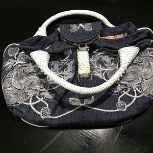 Authentic Fendi denim hobo bag