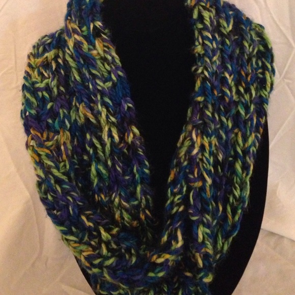 Blue/Green Whimsy Infinity Scarf