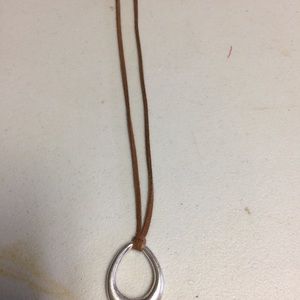 Brown cloth necklace