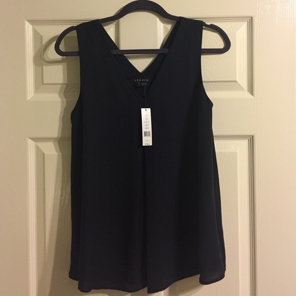 Theory tank, small, navy/black