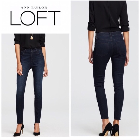 Ann Taylor Curvy High Waist Skinny Ankle Jeans