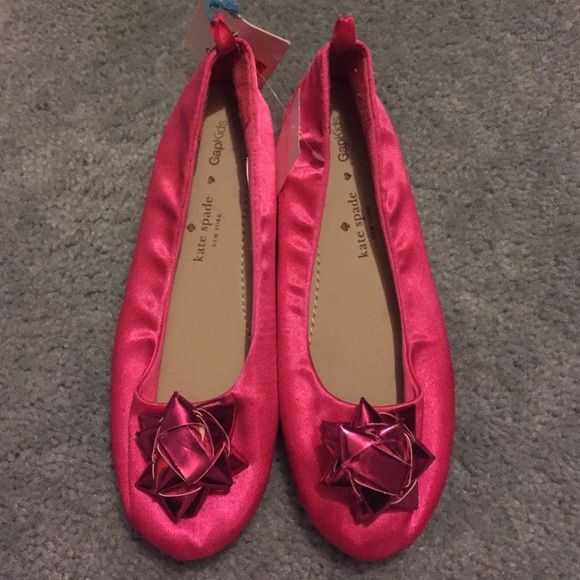 Girls Gap Kids Kate Spade pink ballet flats Size 3
