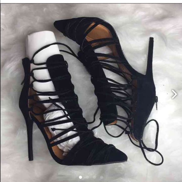 Black laced heels