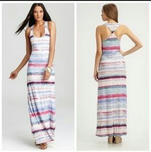 Anthropologie Blue Ella Moss Maxi dress sz L