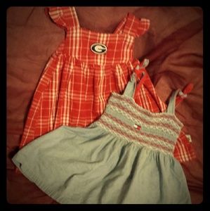 Toddlers tops: Georgia Bulldog and Tommy Hilfiger