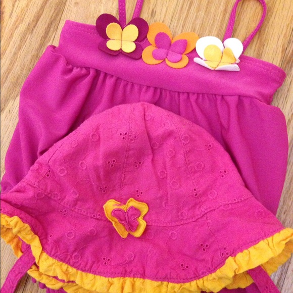 Pink and Orange Floral Swimsuit - Picture 4 of 16