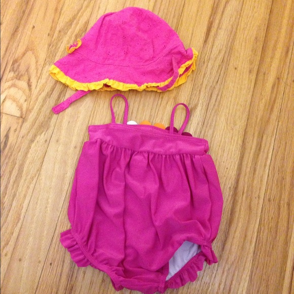 Pink and Orange Floral Swimsuit - Picture 6 of 16