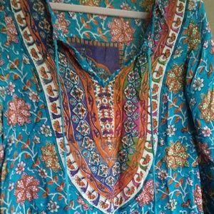 100% silk tunic anthropologie small