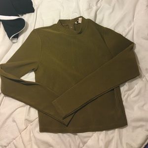 mock neck cropped