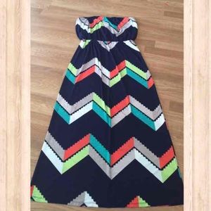 Chevron maxi dress