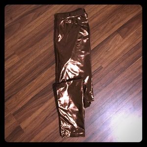 Bronze leggings.