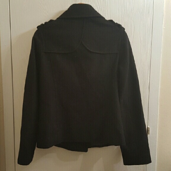 Black DKNY Button Down Coat size 8_2