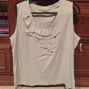 NWT Talbots Sleeveless Top w/ Ruffled Detailing