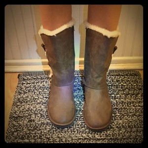 Brown Sonoma faux leather boots size 11 never worn