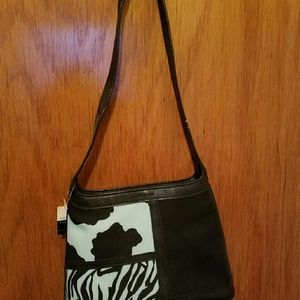 Liz Claiborne purse in black and aqua