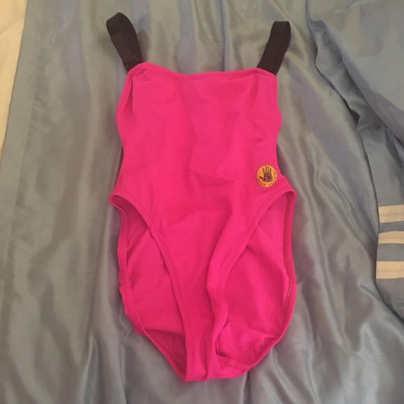 Hot pink retro 1 piece