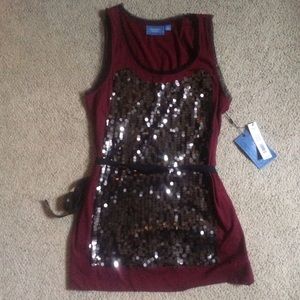 NWT Vera Wang Sequin Tank