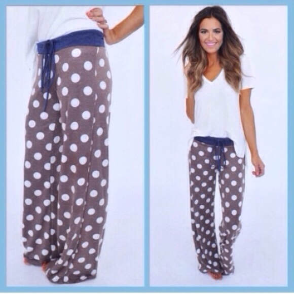 Polka Dot Loungers Two Tone MOCHA - Picture 4 of 4