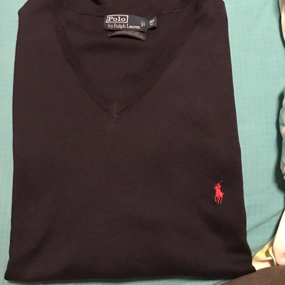Men's Black polo sweater vest!