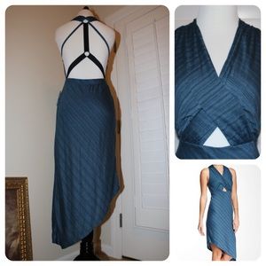 Free People Temptress Bodycon Deep Navy Dress L