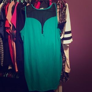 Teal bodycon dress
