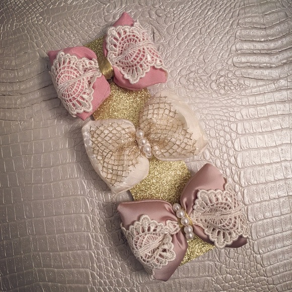Baby handmade bow set