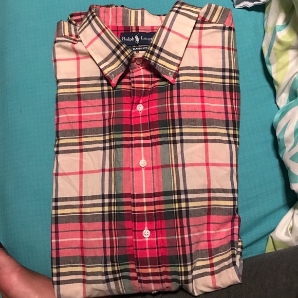 Ralph Lauren short sleeved plaid shirt!