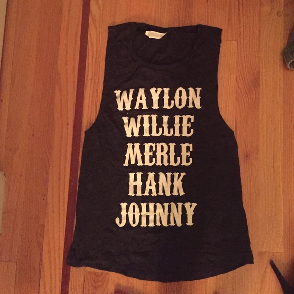 Distressed dark grey tank