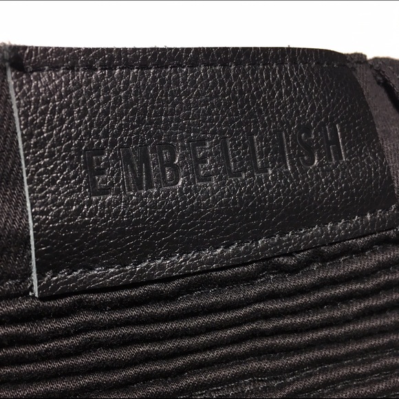 Embellish Hendrix Biker Denim Shorts - Picture 4 of 4