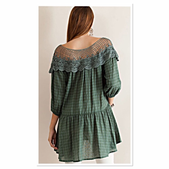 ❗️FINAL PRICE❗️HP🎉Check pattern drop waist tunic - Picture 2 of 3