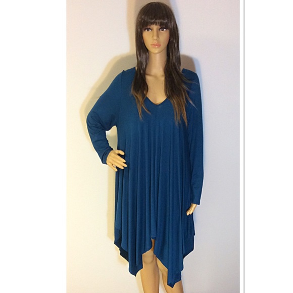 ❌1 LEFT ❌🎉HP🎉ASYMMETRICAL SWING DRESS PLUS - Picture 4 of 4