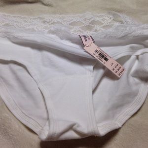 White Victoria Sexret cotton large low rise hip