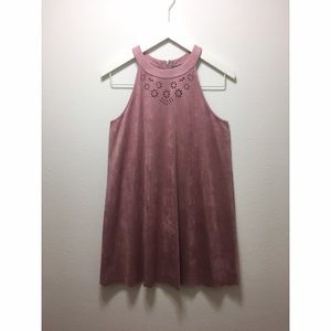 SLL Suede Dress with Scallop Hem. NWT.