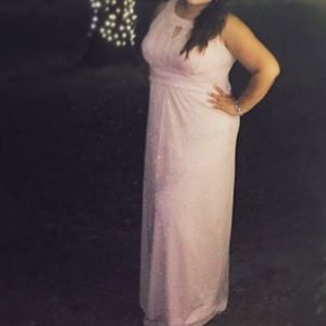 Blush pink glitter gown