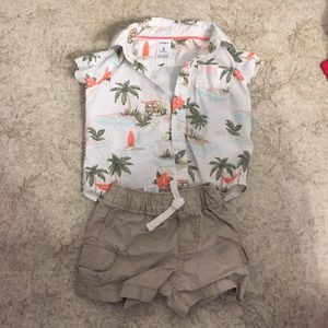 3 MONTH HAWAIIAN SHIRT OUTFIT