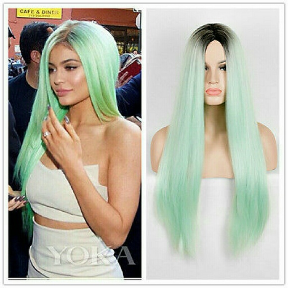 Ombre Light GreenBeauty Lacefront Wig 22-26 inch