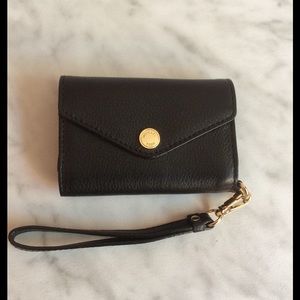 Michael Kors Black Leather Wristlet / Wallet